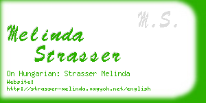 melinda strasser business card